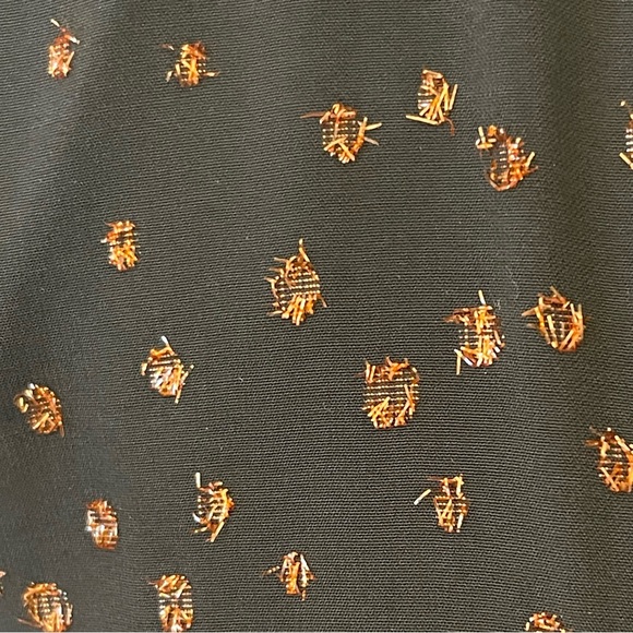 Madewell Black Rhyme Top in Metallic Dot Short Sleeve Blouse (L) - Picture 4 of 15